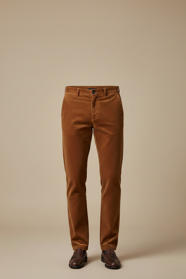 Pantalon Velours Orange Homme - vue 3