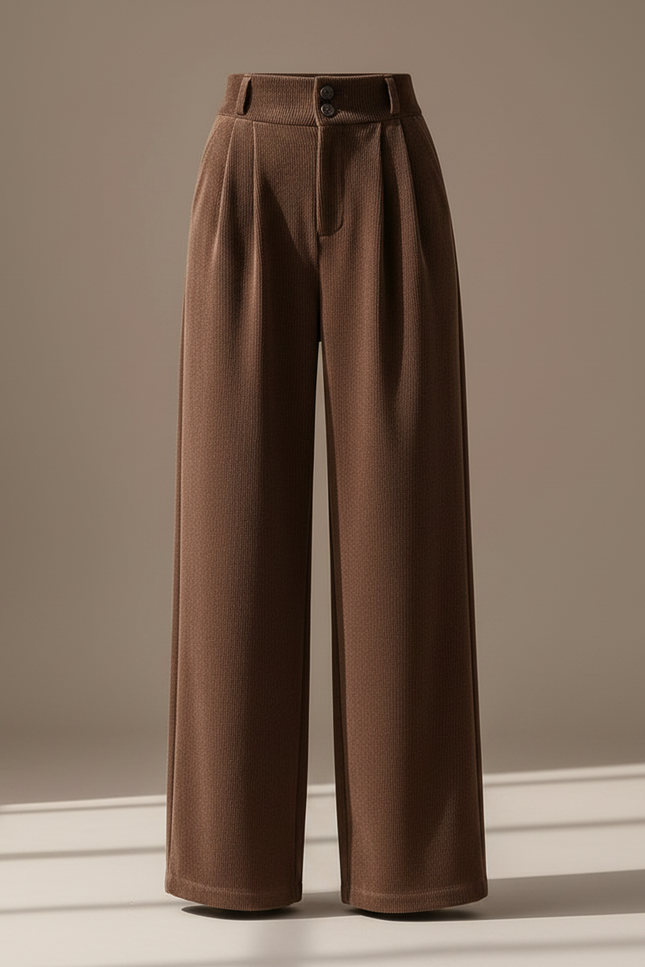 Pantalon Velours Femme Chocolat - Marron - vue 3