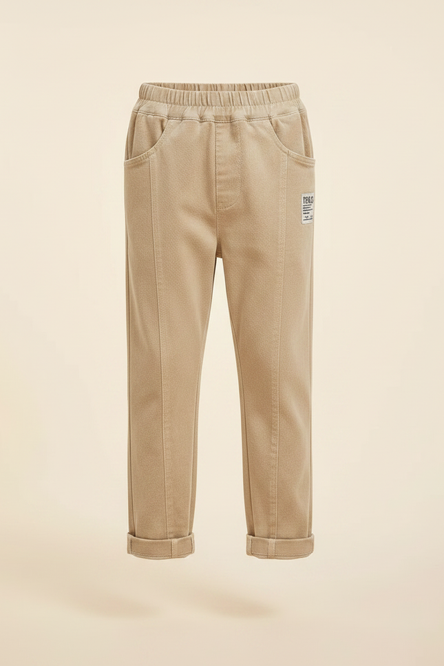 Pantalon Velours Beige Décontracté Confortable Garçon - vue 3