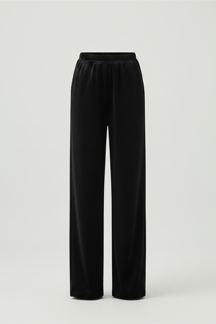 Pantalon Velours Noir Ample Taille Haute Confortable - vue 3