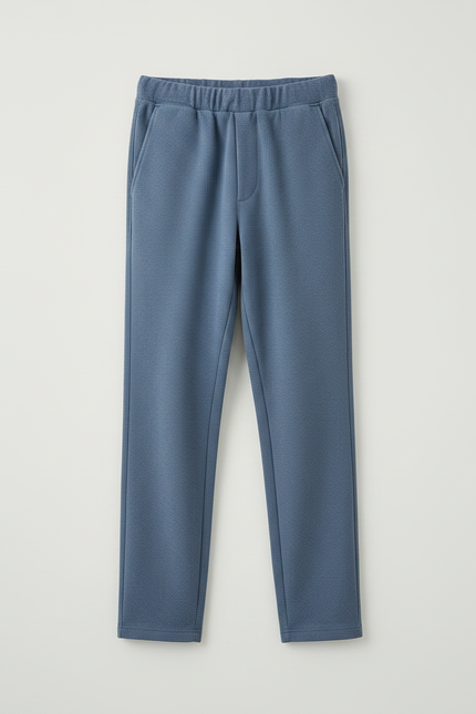Pantalon Velours Bleu Côtelé Ample Décontracté Garçon - Cordé - vue 3