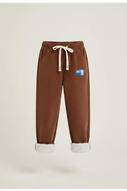 Pantalon Velours Marron Côtelé Ample Doublé Enfants - vue 3