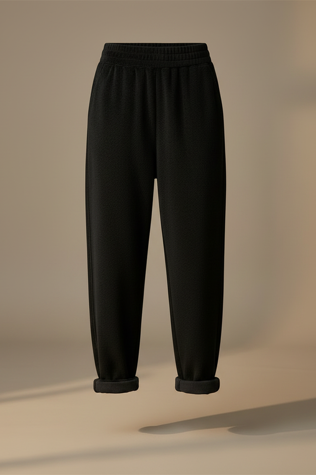 Pantalon Velours Noir Ample Décontracté Harem Femme - vue 3