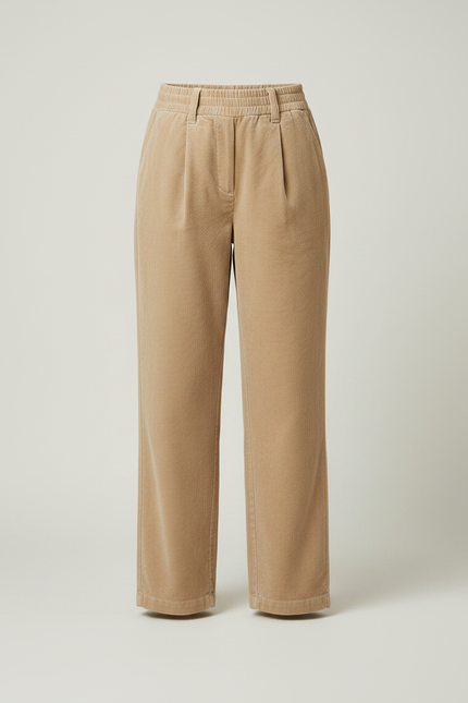 Pantalon Beige En Velours Côtelé - Cordé - vue 3