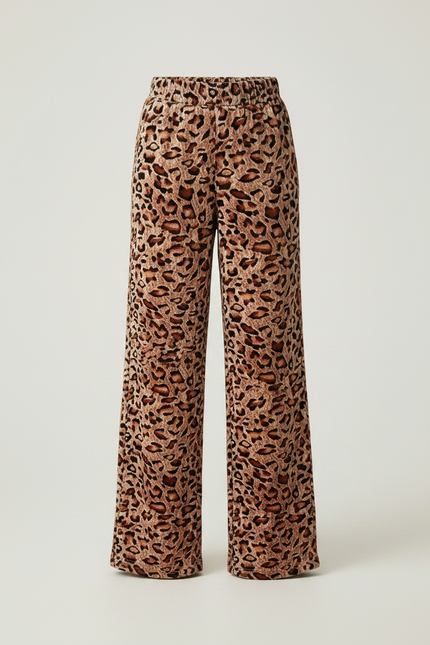 Pantalon Velours Léopard Large Confortable Fille - Imprimé - vue 3