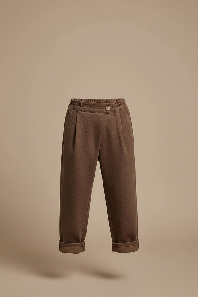 Pantalon Velours Marron Ample Décontracté Enfant Printemps - vue 3