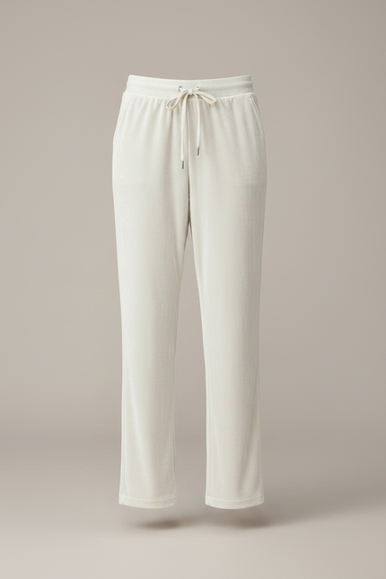 Pantalon Velours Femme Ecru - Beige - vue 3