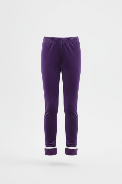 Pantalon Velours Violet Doublé Polaire Fille - vue 3