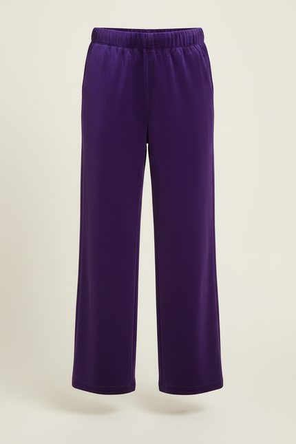 Pantalon Velours Violet Ample Fluide Enfant - vue 3