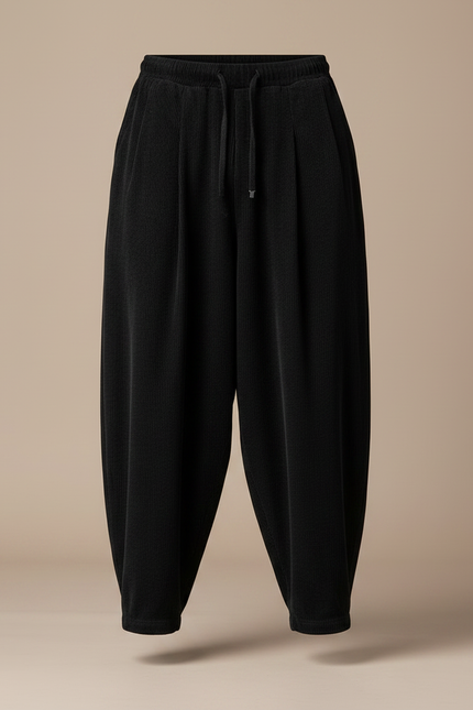 Pantalon Velours Japonais - Noir Cordé - vue 3