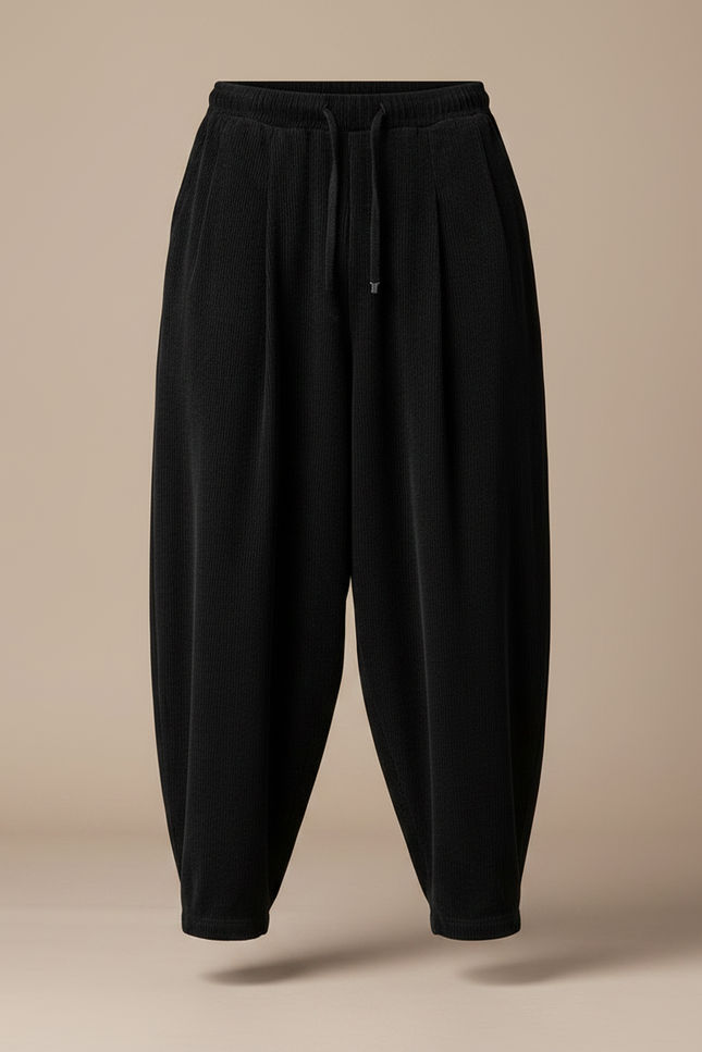 Pantalon Velours Japonais - Noir Cordé - vue 3