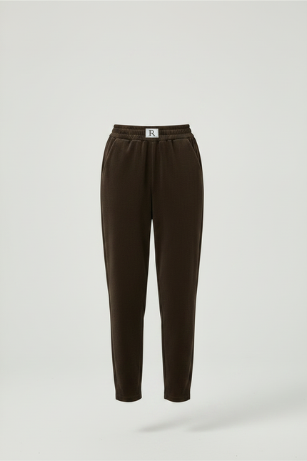 Pantalon Velours Marron Chaud Taille Haute Harem - vue 3