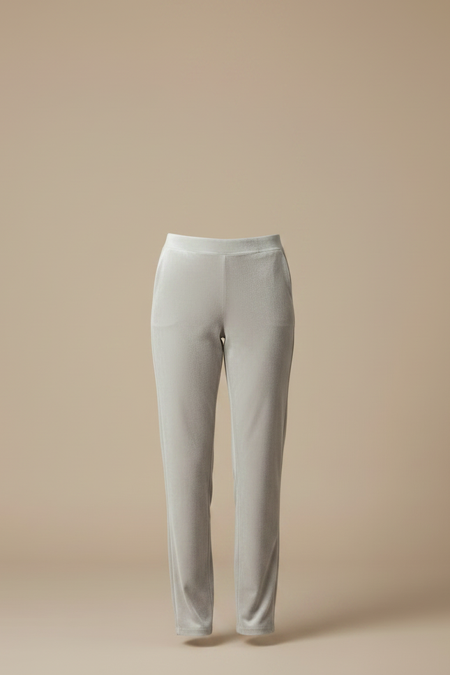 Pantalon Velours Gris Clair Femme - vue 3