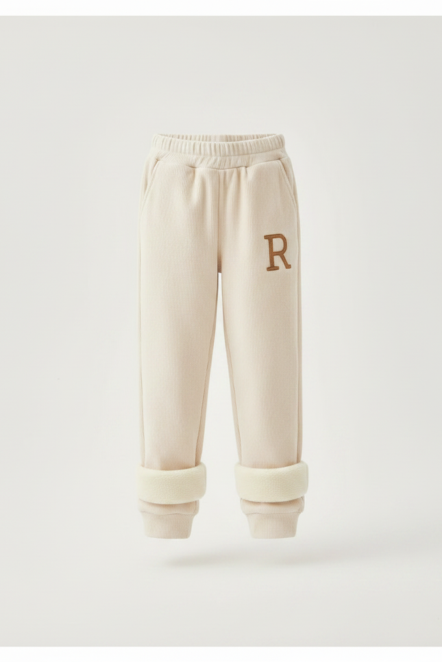Pantalon Velours Côtelé Ample Doublé Beige Enfant - Cordé - vue 3