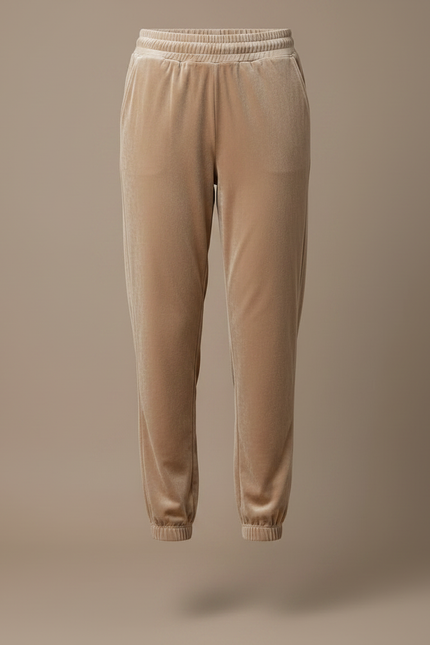 Pantalon Velours Beige Jogger Doux Confortable Femme - vue 3