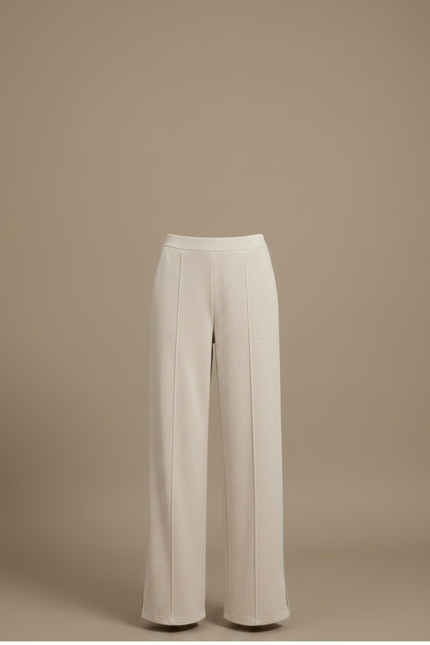 Pantalon Velours Beige Ample Fluide Décontracté Femme - vue 3