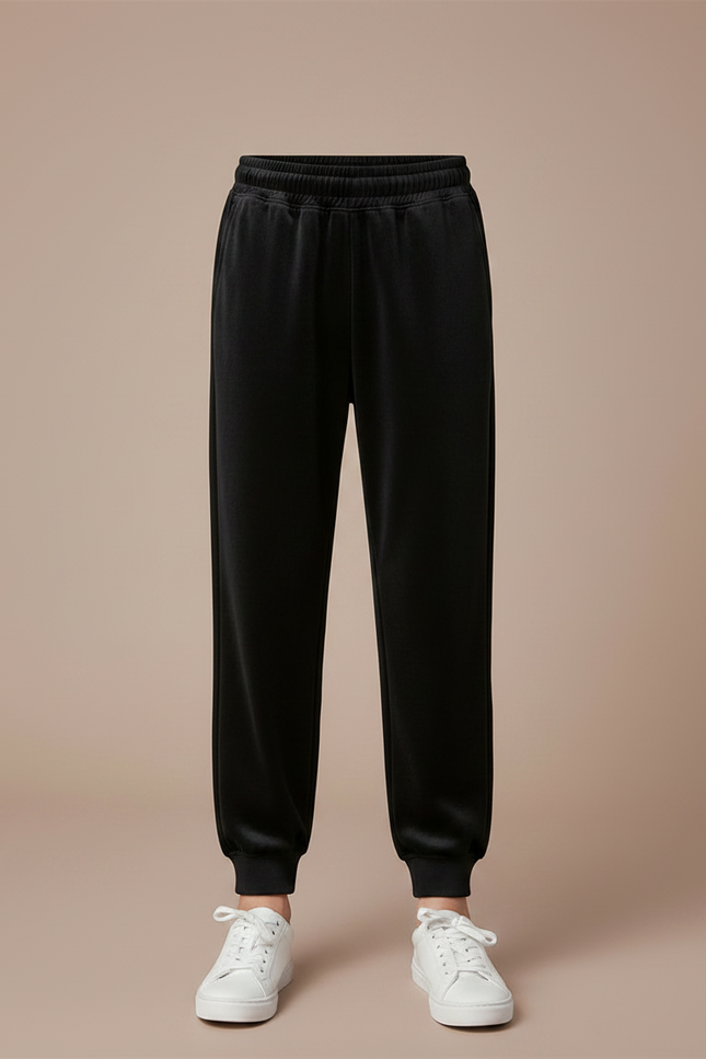 Pantalon Velours Noir Jogger Enfant Doux Confortable - vue 3