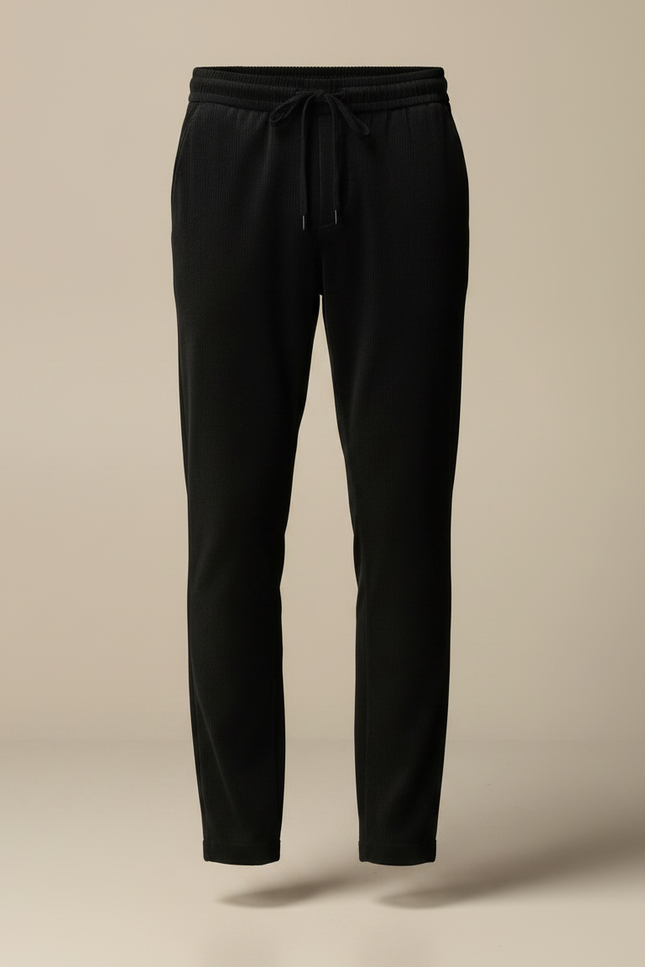 Pantalon Velours Noir Côtelé Décontracté Homme Cordon - Cordé - vue 3