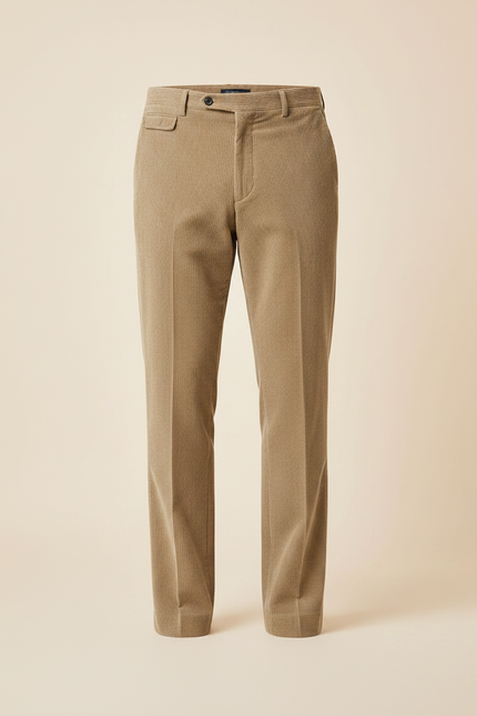 Pantalon Velours Homme Beige - Camel Cordé - vue 3