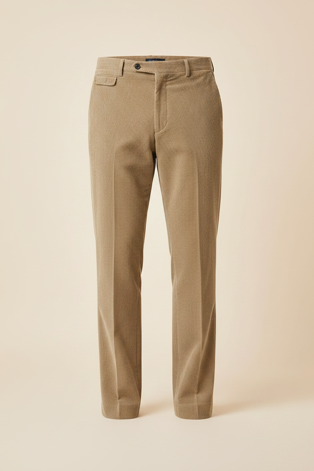 Pantalon Velours Homme Beige - Camel Cordé - vue 3
