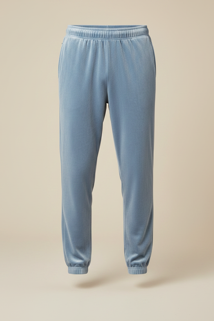 Pantalon Velours Bleu Ciel Doux Homme Décontracté - vue 3