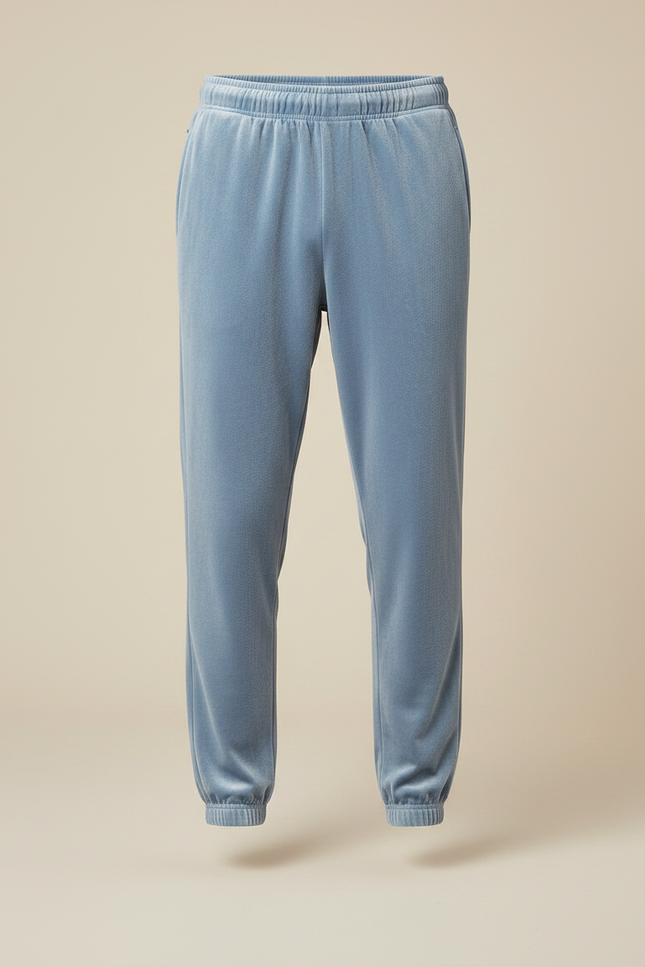 Pantalon Velours Bleu Ciel Doux Homme Décontracté - vue 3
