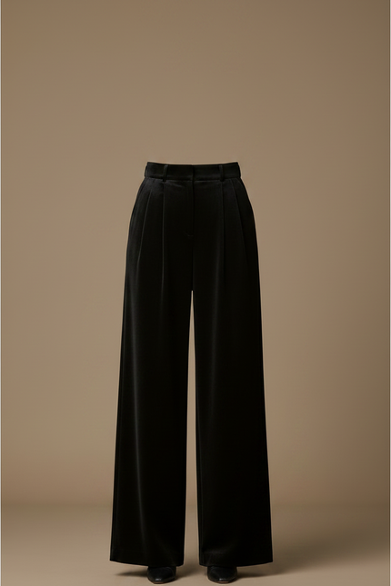 Pantalon Panne De Velours Femme - Noir - vue 3