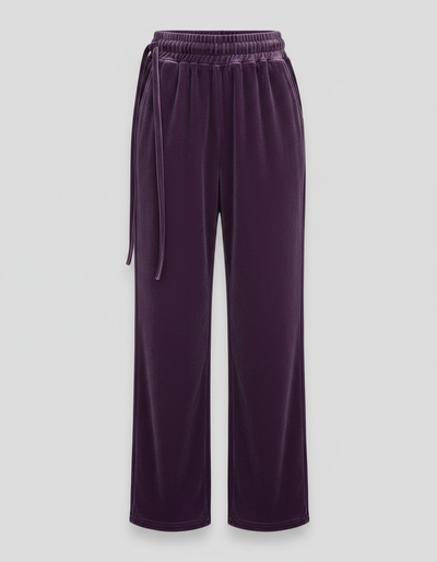 Pantalon Velours Femme Violet