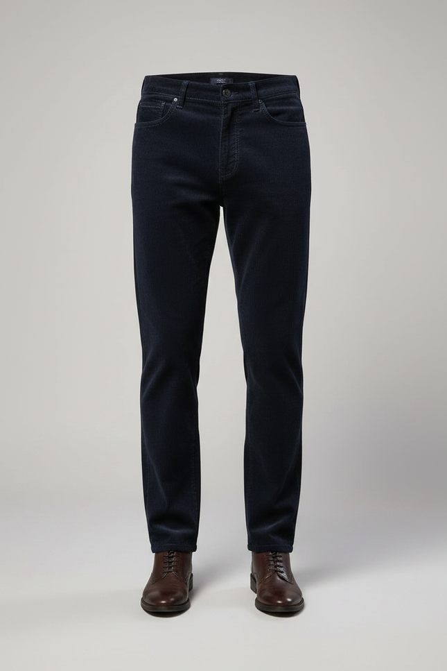 Pantalon Velours Cotelé Homme Noir - Marine Cordé - vue 3